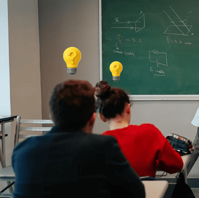 two student in classroom